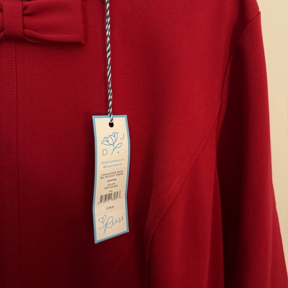 NWT Draper James Long-Sleeved Sadie Shift Dress in Ponte - Picture 7 of 7